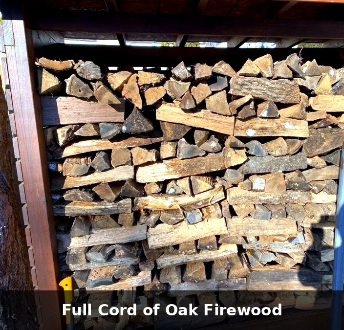 Full cord of oak firewood