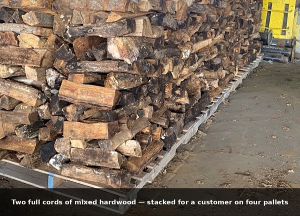 2 Full cords mixed hardwood