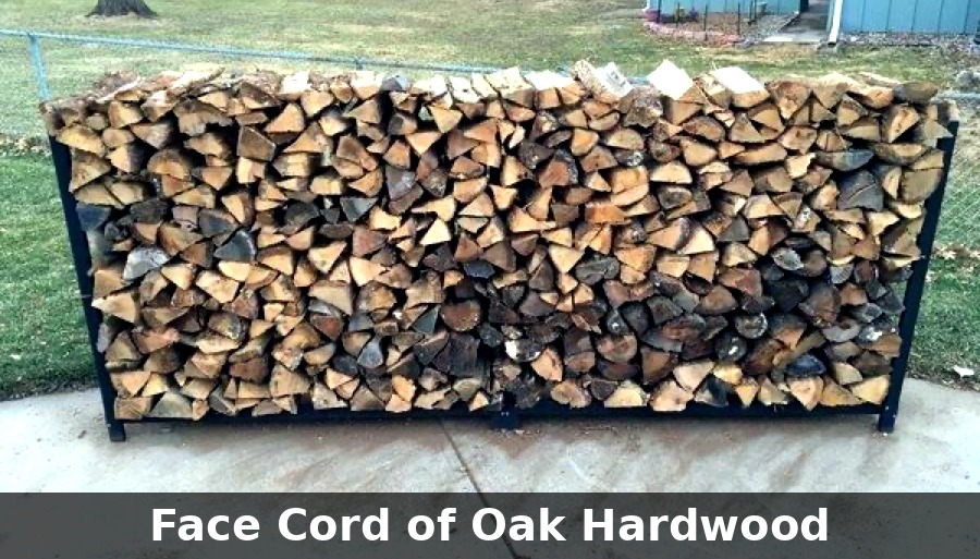 Face cord oak hardwood